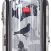 TUMI Staple Silver w/ Red Accents International Expandable 4 Wheeled Carry-On