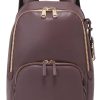 TUMI Voyageur Dark Mauve Leather Hannah Backpack