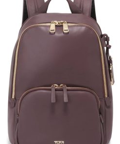 TUMI Voyageur Dark Mauve Leather Hannah Backpack