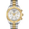 Tissot PR 100 Sport Chic Chronograph Silver Dial Two-Tone Bracelet Watch, 38mm