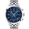 Tissot PRC 200 Chronograph Blue Dial Grey Stainless Steel Bracelet Watch, 42mm