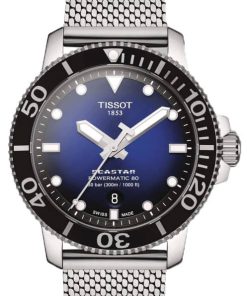 Tissot Seastar 1000 Powermatic 80 Blue Gradient Dial Stainless Steel Bracelet Watch, 43mm