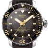 Tissot Seastar 2000 Professional Powermatic Black Dial & Rubber Strap Watch, 46mm