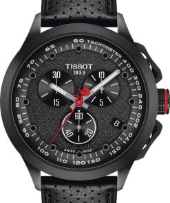 Tissot T-Race Special Edition Cycling Tour De France Chronograph Black Watch w/ Red Accents, 45mm