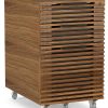 BDI Corridor 6507 Natural Walnut Mobile File Pedestal