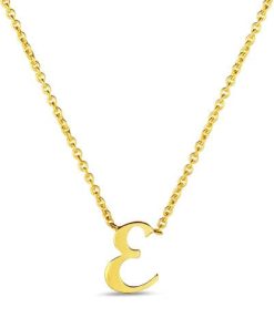 Roberto Coin 18K Small Script Initial &apos;E&apos; Pendant