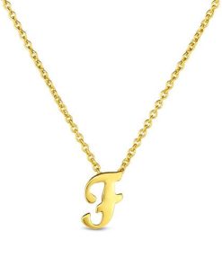 Roberto Coin 18K Small Script Initial &apos;F&apos; Pendant