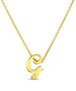 Roberto Coin 18K Small Script Initial &apos;G&apos; Pendant