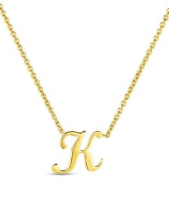 Roberto Coin 18K Small Script Initial &apos;K&apos; Pendant