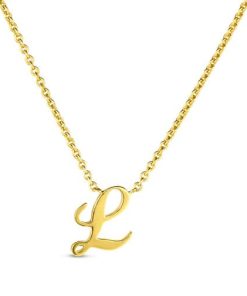 Roberto Coin 18K Small Script Initial &apos;L&apos; Pendant