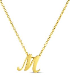 Roberto Coin 18K Small Script Initial &apos;M&apos; Pendant
