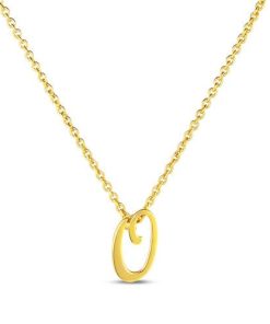 Roberto Coin 18K Small Script Initial &apos;O&apos; Pendant