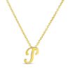 Roberto Coin 18K Small Script Initial &apos;P&apos; Pendant