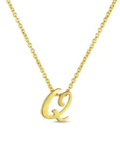 Roberto Coin 18K Small Script Initial &apos;Q&apos; Pendant