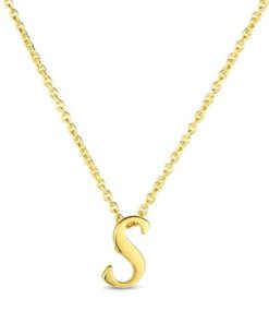 Roberto Coin 18K Small Script Initial &apos;S&apos; Pendant