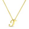 Roberto Coin 18K Small Script Initial &apos;T&apos; Pendant