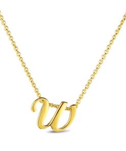 Roberto Coin 18K Small Script Initial &apos;W&apos; Pendant