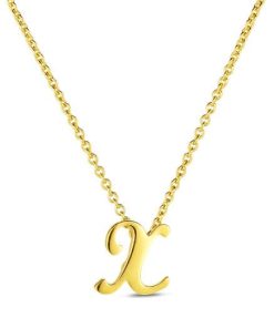 Roberto Coin 18K Small Script Initial &apos;X&apos; Pendant