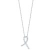 Roberto Coin 18K White Gold Hope Ribbon Pendant With Diamonds
