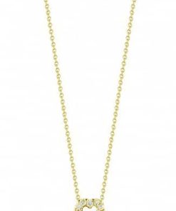 Roberto Coin 18KT Yellow Gold Heart Pendant With Diamonds Necklace