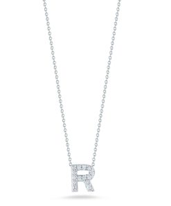 Roberto Coin 18K Love Letter &apos;R&apos; Pendant With Diamonds