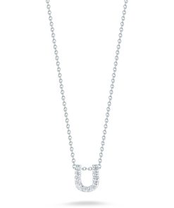 Roberto Coin 18K Love Letter &apos;U&apos; Pendant With Diamonds
