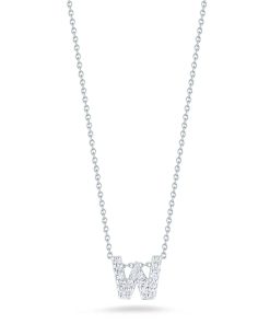 Roberto Coin 18K Love Letter &apos;W&apos; Pendant With Diamonds