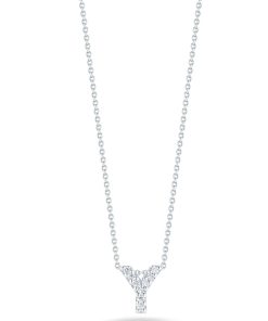 Roberto Coin 18K Love Letter &apos;Y&apos; Pendant With Diamonds