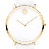Movado Modern 47 White Dial & Leather Strap Watch, 40mm