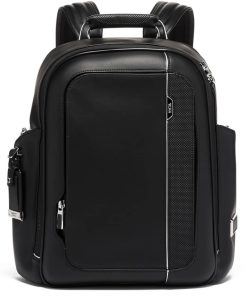 TUMI Arrive Black Leather Larson Backpack