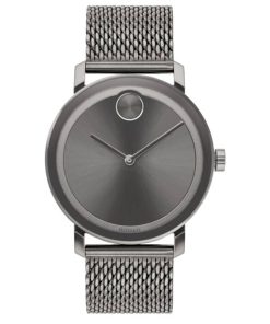 Movado BOLD Evolution Grey Dial & Ion-Plated SS Mesh Bracelet Watch, 40mm
