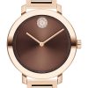 Movado BOLD Evolution Chocolate Dial Rose Gold-Tone Link Bracelet Watch, 34mm