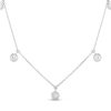 Roberto Coin 18K White Gold Five Diamond Drop Station Necklace