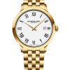 Raymond Weil Toccata Classic Quartz White Dial Gold Stainless Steel Bracelet Watch, 39mm