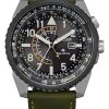 Citizen Eco-Drive Promaster Nighthawk 42mm Two-Tone & Olive Green Strap Mens Watch