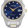 Citizen Corso Two-Tone Stainless Steel Watch, Blue Dial, 28mm