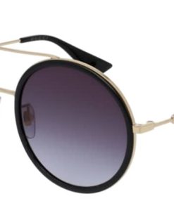 Gucci Round Gold GG0061S Gradient Sunglasses, 56mm