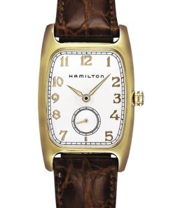 Hamilton American Classic Boulton Quartz Brown Calf Leather Strap Watch, 27mm x 31.6mm