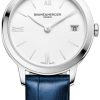 Baume & Mercier Classima Quartz White Dial Blue Strap Watch, 31mm