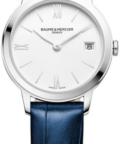 Baume & Mercier Classima Quartz White Dial Blue Strap Watch, 31mm