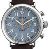 Shinola The Runwell Chrono Slate Blue Dial Brown Leather Watch, 47mm
