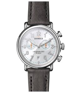 Shinola The Runwell Chrono Cloud Blue Dial Leather Watch, 41mm