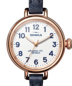 Shinola The Birdy 34mm White Dial Rose Gold Womens Watch