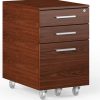 BDI Sequel 20 6107 Chocolate Stained Walnut Mobile File Cabinet