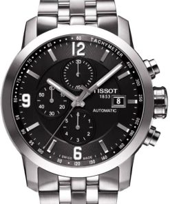 Tissot PRC 200 Automatic Chronograph Black Dial Stainless Steel Watch, 44mm