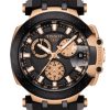 Tissot T-Race Chronograph Black Dial & Silicone Strap Watch, 43mm