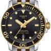 Tissot Seastar 1000 Powermatic 80 Black Dial Two-Tone Stainless Steel Bracelet Watch, 43mm