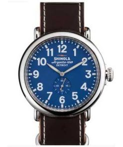 Shinola The Runwell Blue Dial Stainless Steel Watch, 47mm