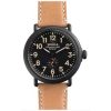 Shinola The Runwell Black Dial Leather Strap Watch, 47mm