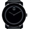 Movado BOLD TR90 Black Dial & Colorado Bull Leather Strap Watch, 42mm